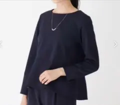 これで決まり！定番◎上品OPAQUE CLIP ネイビー 長袖トップス