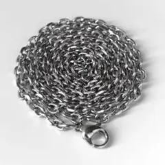 チェーンネックレス　角型　シルバー　角型チェーンネックレス　3mm シンプル