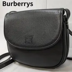 美品 バーバリー ショルダーバッグ フラップ レザー ノバチェック 保存箱付