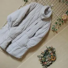 ❥GRL❥ロングダウンジャケット キルティングライトグレー