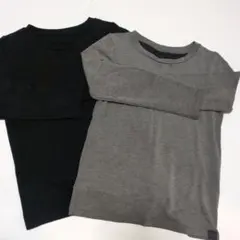 UNIQLOキッズ極暖ヒートテック　黒　グレー　130