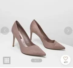Charles & Keith ハイヒールアシンメトリートップライン23.5のサムネイル