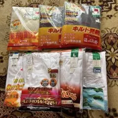 メンズ　下着　長袖シャツ　ズボンした下　9枚まとめ売り　Lサイズ