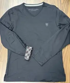 BLACK LABEL ブラック Vネック長袖カットソー サイズ2