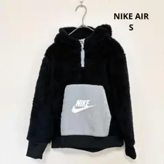 NIKE AIR ボアフリース パーカー ハーフジップ S 黒
