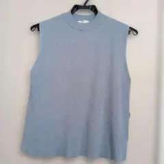 ニットタンク♡くすみブルー