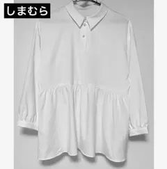 しまむら　シャツブラウス　ホワイトのサムネイル