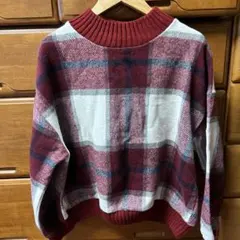 チェックプルオーバー