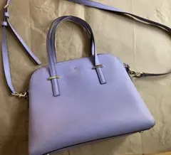 ケイトスペード ニューヨーク レザー 2way ハンドバッグ 紫