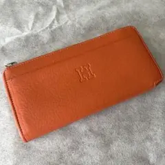 ヒロフ 長財布 センプレ オレンジ 朱色 赤 レザー 本革 L字ファスナーのサムネイル