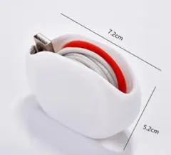 USB、イヤフォン用ケーブルリール 白黒2個セットのサムネイル