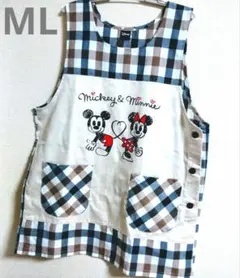 M-L☆ミッキー＆ミニー　エプロン　❇新品❇大人用❇保育士❇ディズニー❇