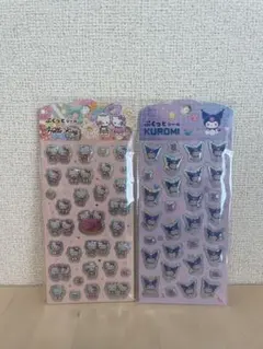 ぷくっとシール サンリオ ハローキティ・クロミ シール 2枚セット