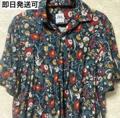即日発送可 ZARA ザラ シャツ 花柄 柄シャツ アロハシャツ