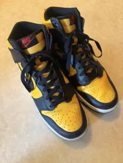 Nike ダンク ハイカットスニーカー イエロー/ブラック