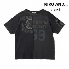 NIKO AND… ニコアンド　ガーメントダイリメイク風Tシャツ
