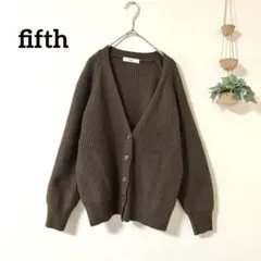 fifth フィフス Vネック ニット カーディガン ブラウン Mサイズ 茶色