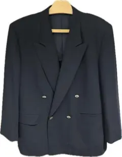 【美品】LANVIN ウール100％ダブルテーラードジャケット