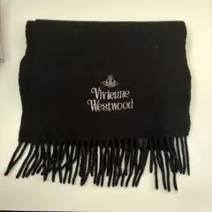 Vivienne Westwood ブラック マフラー フリンジ付き - メルカリ