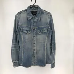 イサムカタヤマ　バックラッシュ　シャツ　M　デニム　クロコダイルのサムネイル