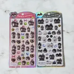 【正規品】 うるちゅるポップシール モンチッチ クラックス　白黒　赤