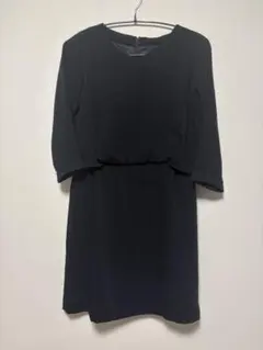 SIMPLICITE シンプリシテェ ネイビー ひざ丈 ワンピース フォーマル