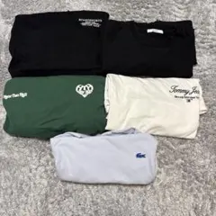 5着まとめ売り　ラコステ、トミー他Tシャツセット
