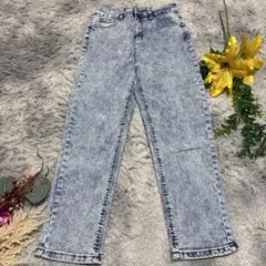 Dazy デニム ジーンズ スノーウォッシュ ケミカルウォッシュ ブルー M