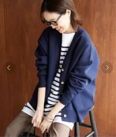 SLOBE IENA ワイドシルエットＶネックカーディガン