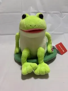おとぼけケロピョン　カエル ぬいぐるみ 蓮の葉 ギミック付き TAITO限定のサムネイル