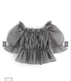 【GRL シアーギャザーショート丈ブラウス[tu541]】