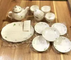 たち吉　Adam&Eve 急須 湯呑み お皿セット 新品未使用のサムネイル