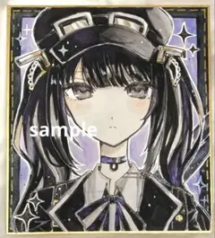 魔法少女ノ魔女裁判　まのさば　黒部ナノカ　手描きイラスト　ファンアート　色紙