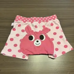 ミキハウス ホットビスケッツ 70 ショートパンツ ボトムス 水玉 ピンク