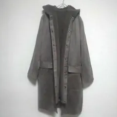 ゼラール リバーシブルボアベスト付 フェイクスエード ノーカラーコート５way