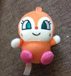 オレンジ色のキャラクター ストラップ付き ぬいぐるみ