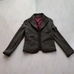 コムサデモード　アンゴラ混　テーラードジャケット　訳あり 美品　Ｍ