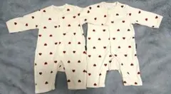 西松屋 ハート柄ロンパース 2点セット