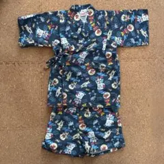 アンパンマン　甚平 100cm ネイビー