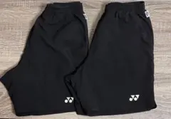 YONEXヨネックス　バドミントン黒ハーフパンツ2枚セット　M