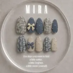 M様専用ネイルチップ マリークワント 白フレンチ ガーリーリボン 