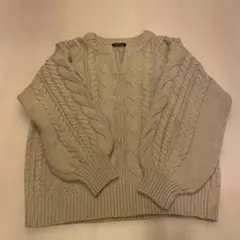 INGNI ケーブルニットセーター M ライトベージュ