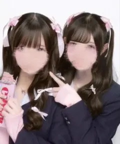 バレンタイン 女の子用 ピンクリボン ヘアアクセサリー 2個セット ヘアゴム