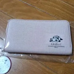たれぱんだ ラウンドファスナー財布 ギンガムチェック