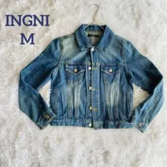 INGNIイング レディースデニムジャケット デニムブルー M コットン100％