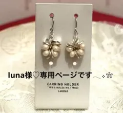 «909»ホワイトカラーピアス*ファルファーレ*清楚な佇まい*天然シルバー*