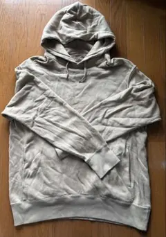 ユニクロ フード付きパーカー ベージュ XL