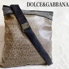 DOLCE&GABBANA レザー デニム 切り替えPVC ショルダーバッグのサムネイル