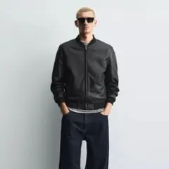 ZARAMAN 軽量フェイクレザージャケット