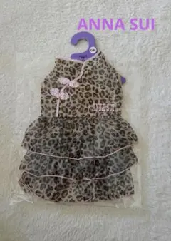 犬服 ANNA SUI ヒョウ柄チャイナワンピース DMベージュ、ダックスフンドのサムネイル